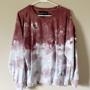 M Calvin Klein Tie Dye Sweatshirt Winter Sky